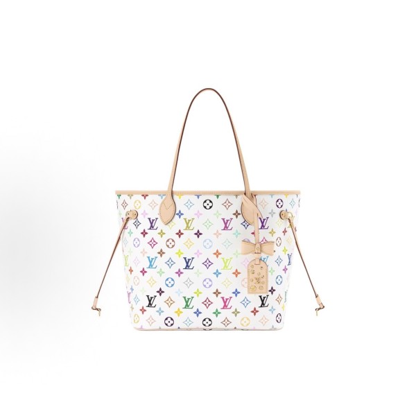 LOUIS VUITTON x Takashi Murakami NEVERFULL Collaboration Medium-sized white